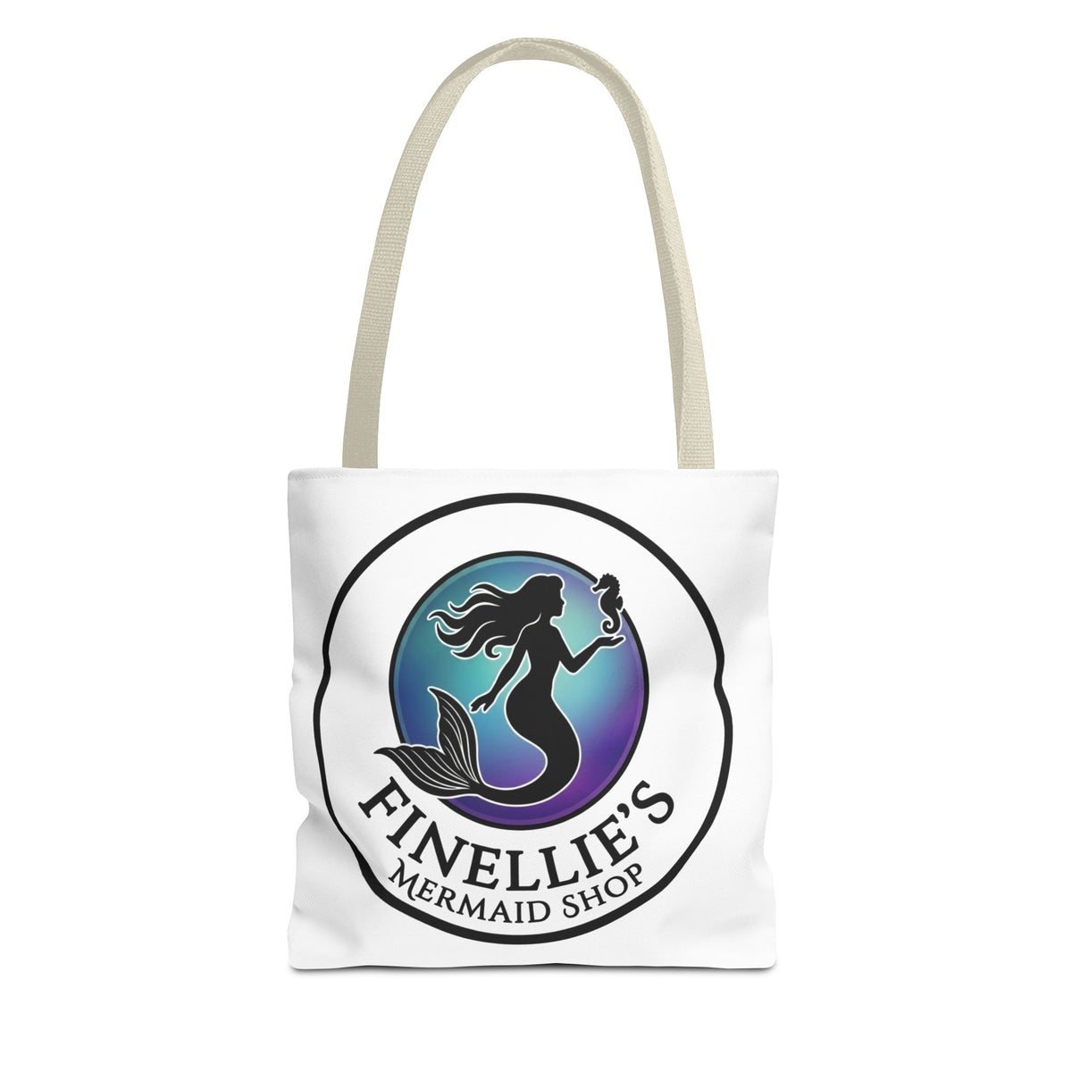 Mermaid Tote Bag – Blue and Purple Mermaid Scale All-Over Print