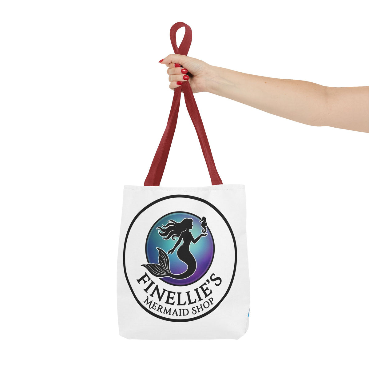 Mermaid Tote Bag – Blue and Purple Mermaid Scale All-Over Print