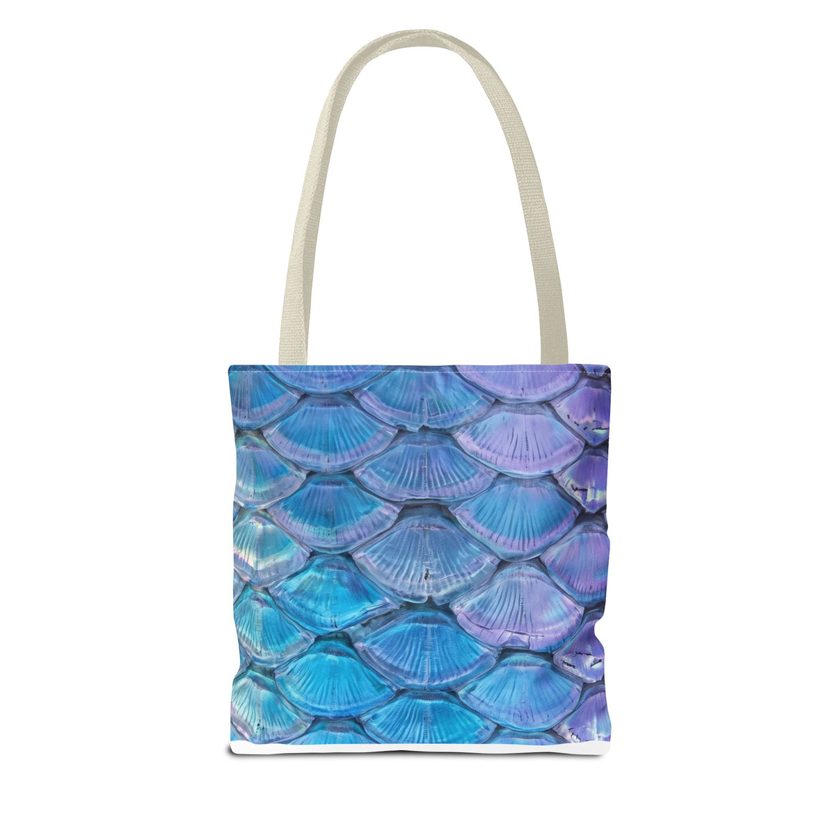 Mermaid Tote Bag – Blue and Purple Mermaid Scale All-Over Print