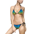Rainbow Mermaid Fish Scale Print Bikini Swimsuit — Triangle Two-Piece