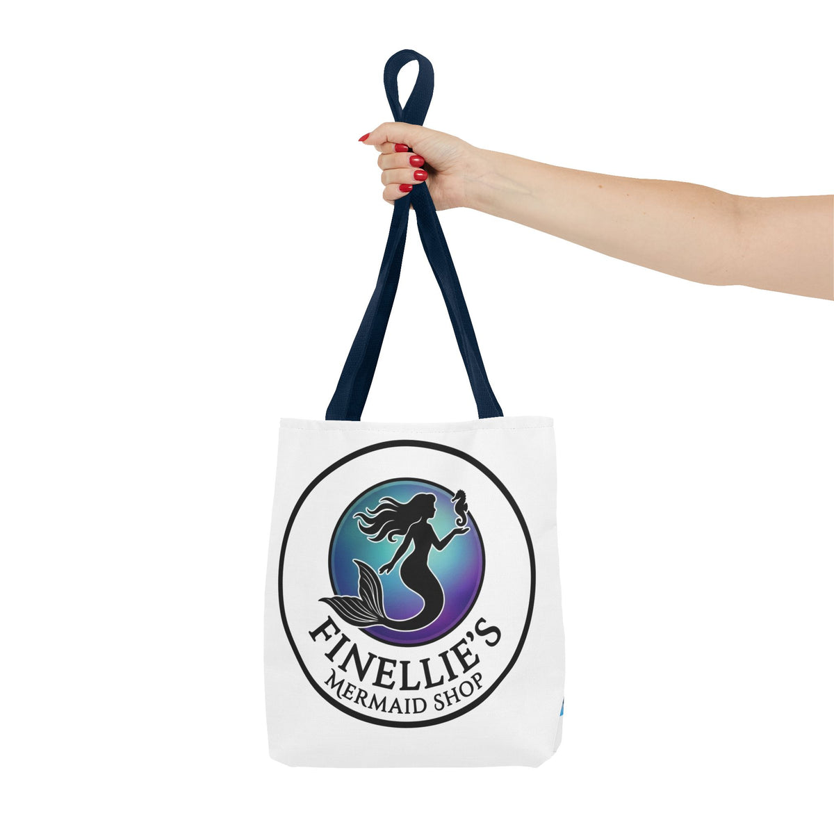 Mermaid Tote Bag – Blue and Purple Mermaid Scale All-Over Print