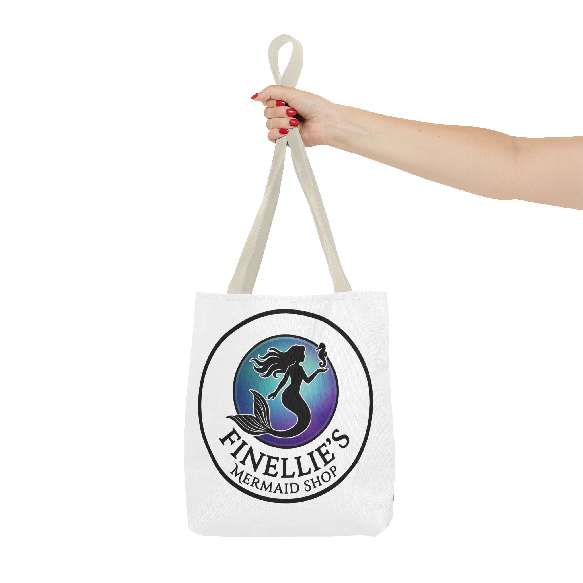 Mermaid Tote Bag – Blue and Purple Mermaid Scale All-Over Print
