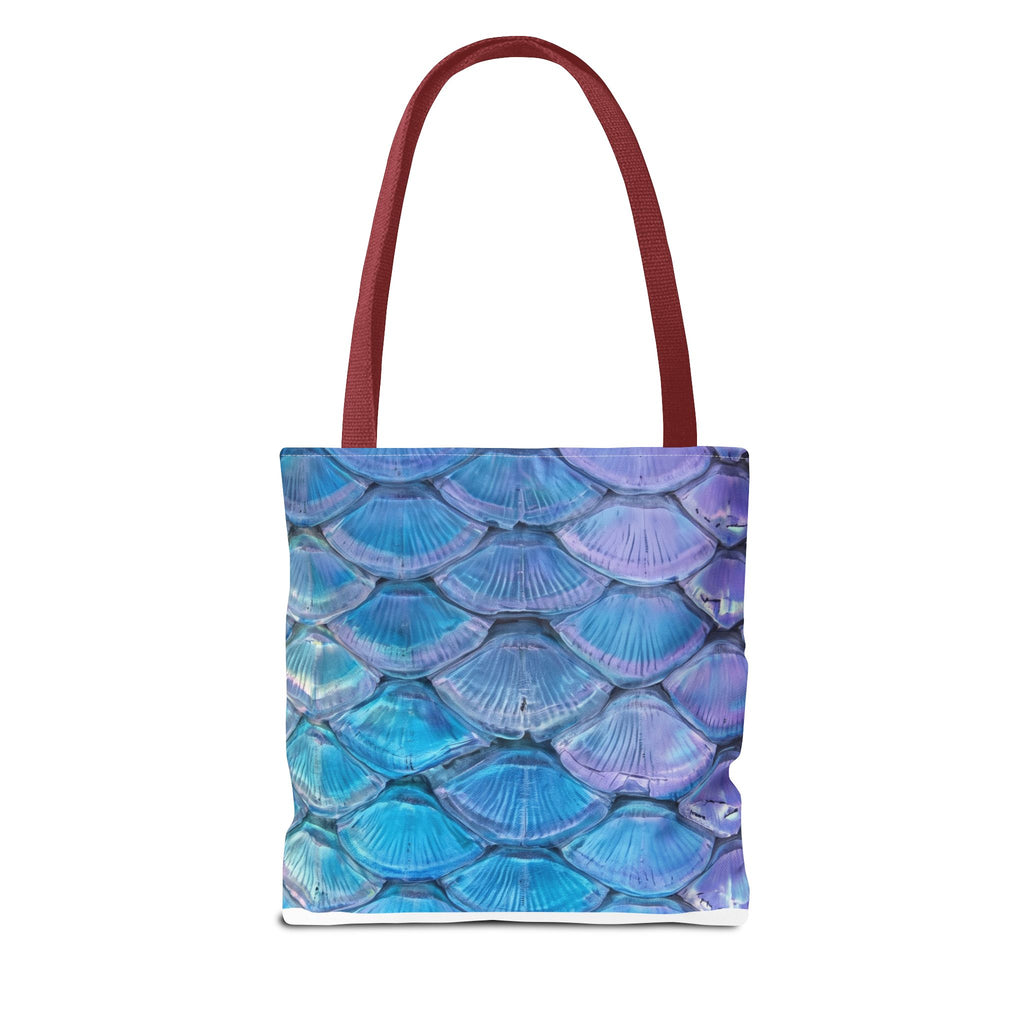 Mermaid Tote Bag – Blue and Purple Mermaid Scale All-Over Print