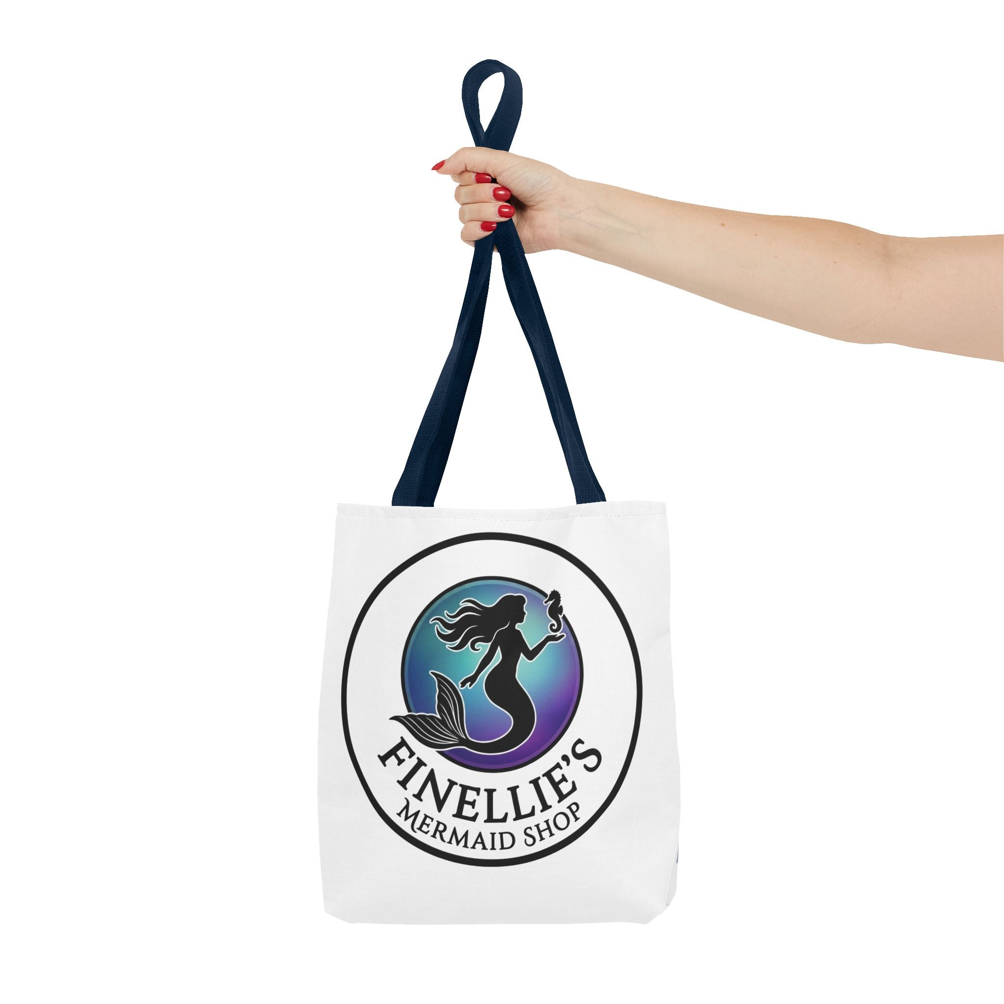 Mermaid Tote Bag – Blue and Purple Mermaid Scale All-Over Print