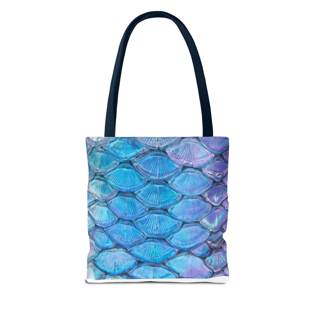 Mermaid Tote Bag – Blue and Purple Mermaid Scale All-Over Print