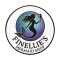 Finellie's Mermaid Shop Logo Round Vinyl Sticker