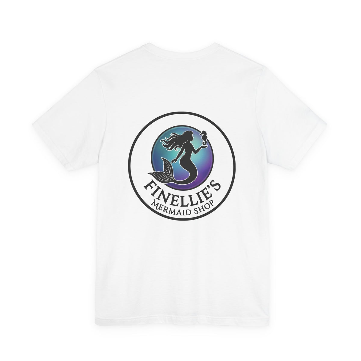 Finellie’s Mermaid Shop Logo Tee — Mermaid Graphic T-Shirt