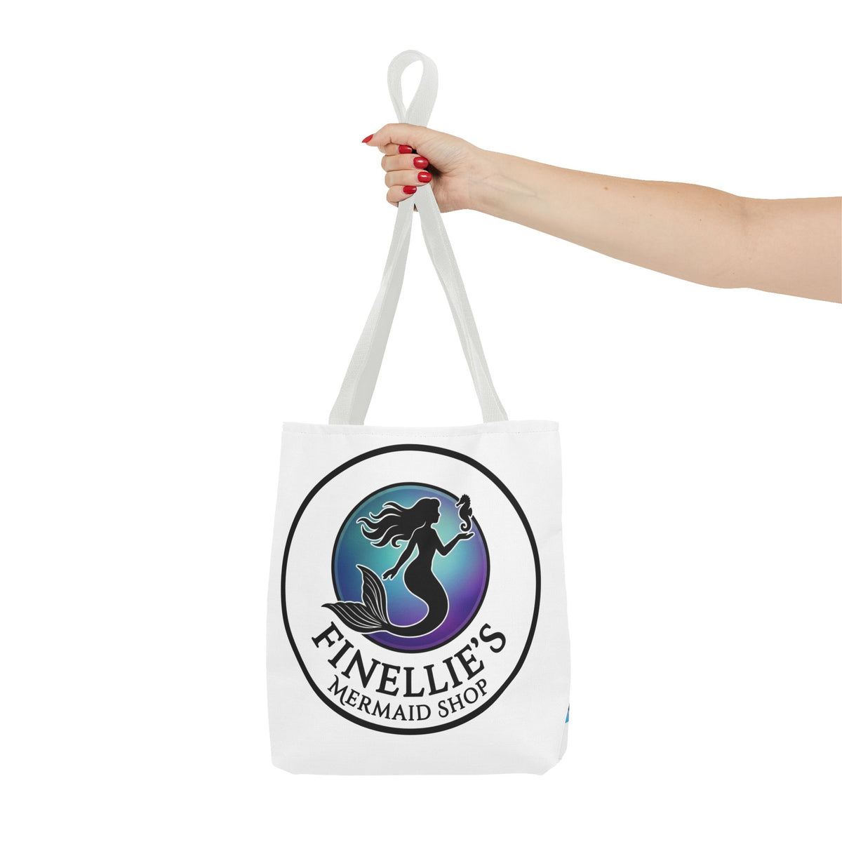 Mermaid Tote Bag – Blue and Purple Mermaid Scale All-Over Print