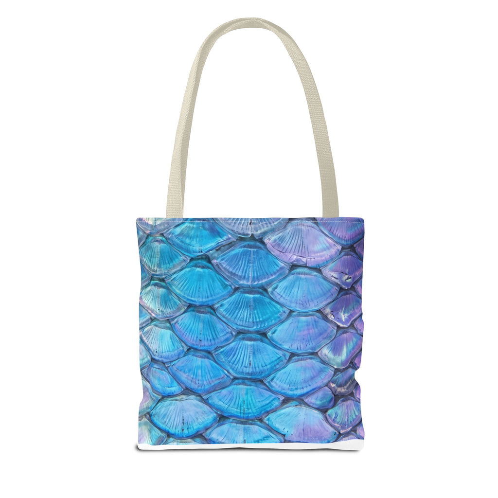 Mermaid Tote Bag – Blue and Purple Mermaid Scale All-Over Print