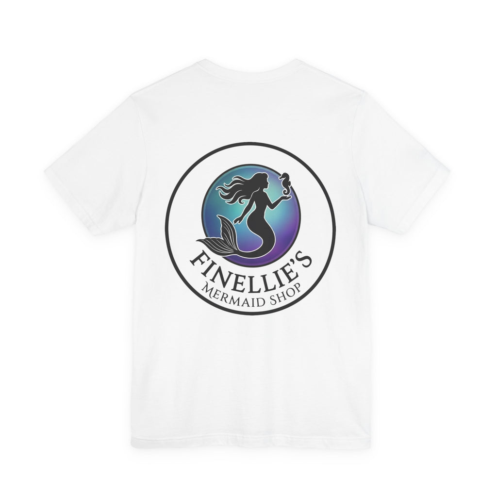 Finellie’s Mermaid Shop Logo Tee — Mermaid Graphic T-Shirt
