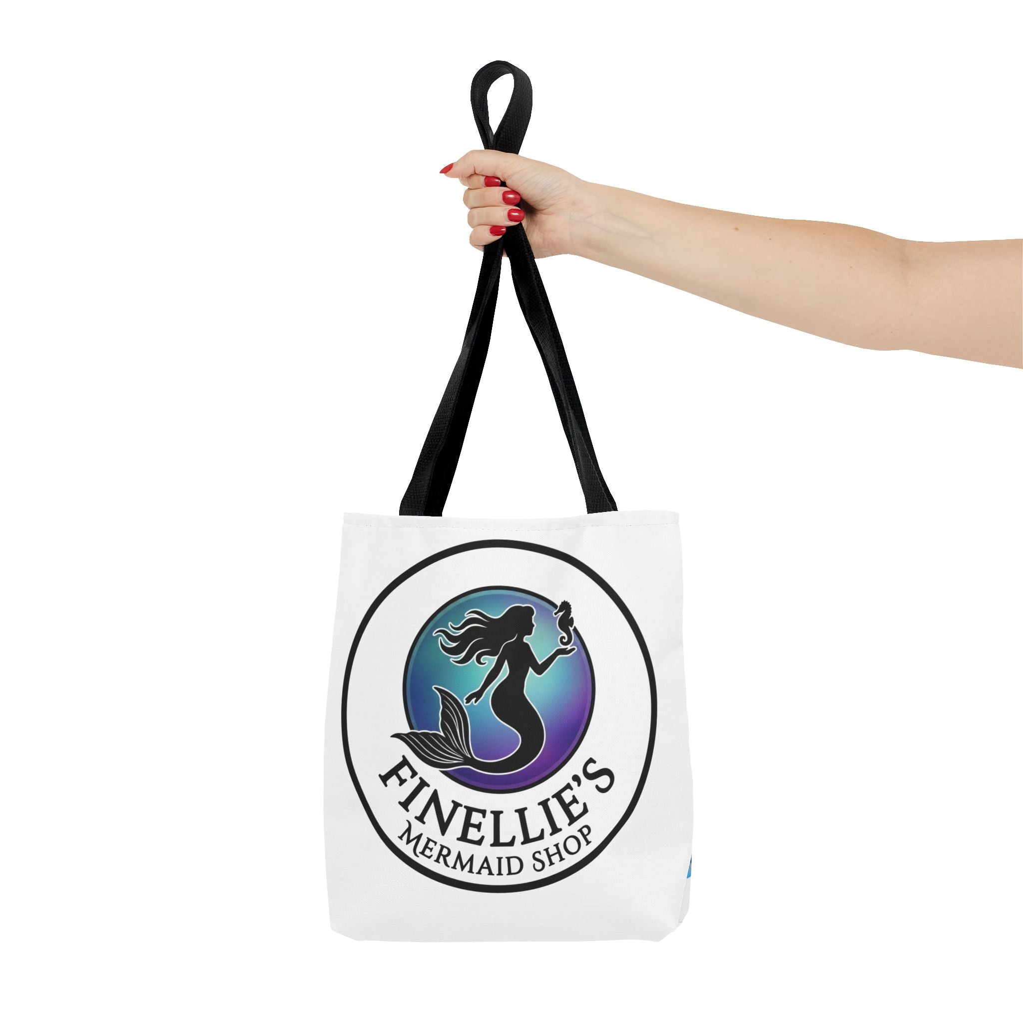 Mermaid Tote Bag – Blue and Purple Mermaid Scale All-Over Print