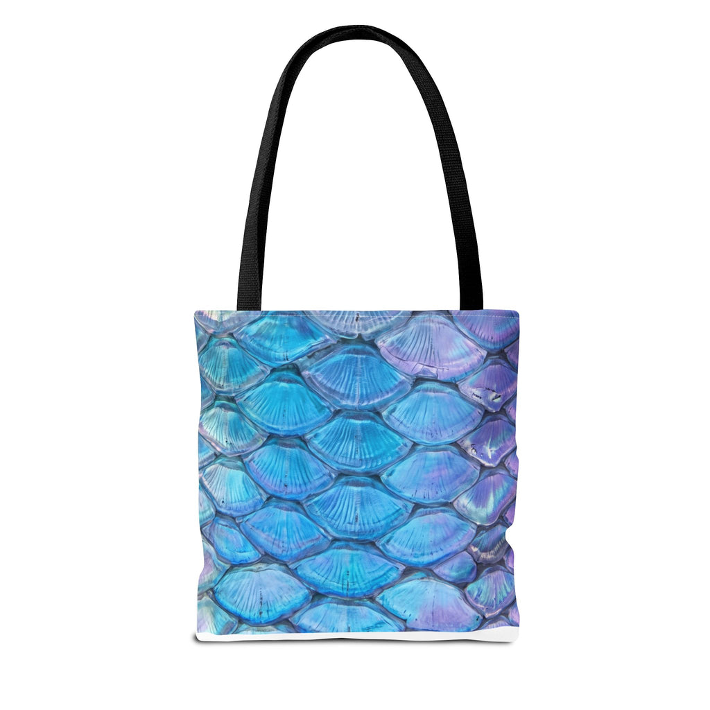 Mermaid Tote Bag – Blue and Purple Mermaid Scale All-Over Print