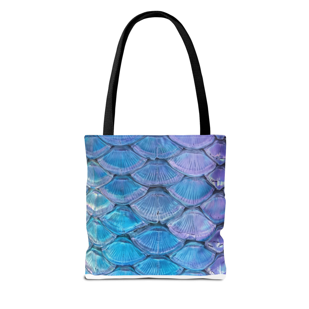 Mermaid Tote Bag – Blue and Purple Mermaid Scale All-Over Print