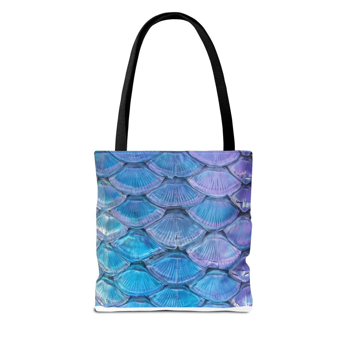 Mermaid Tote Bag – Blue and Purple Mermaid Scale All-Over Print